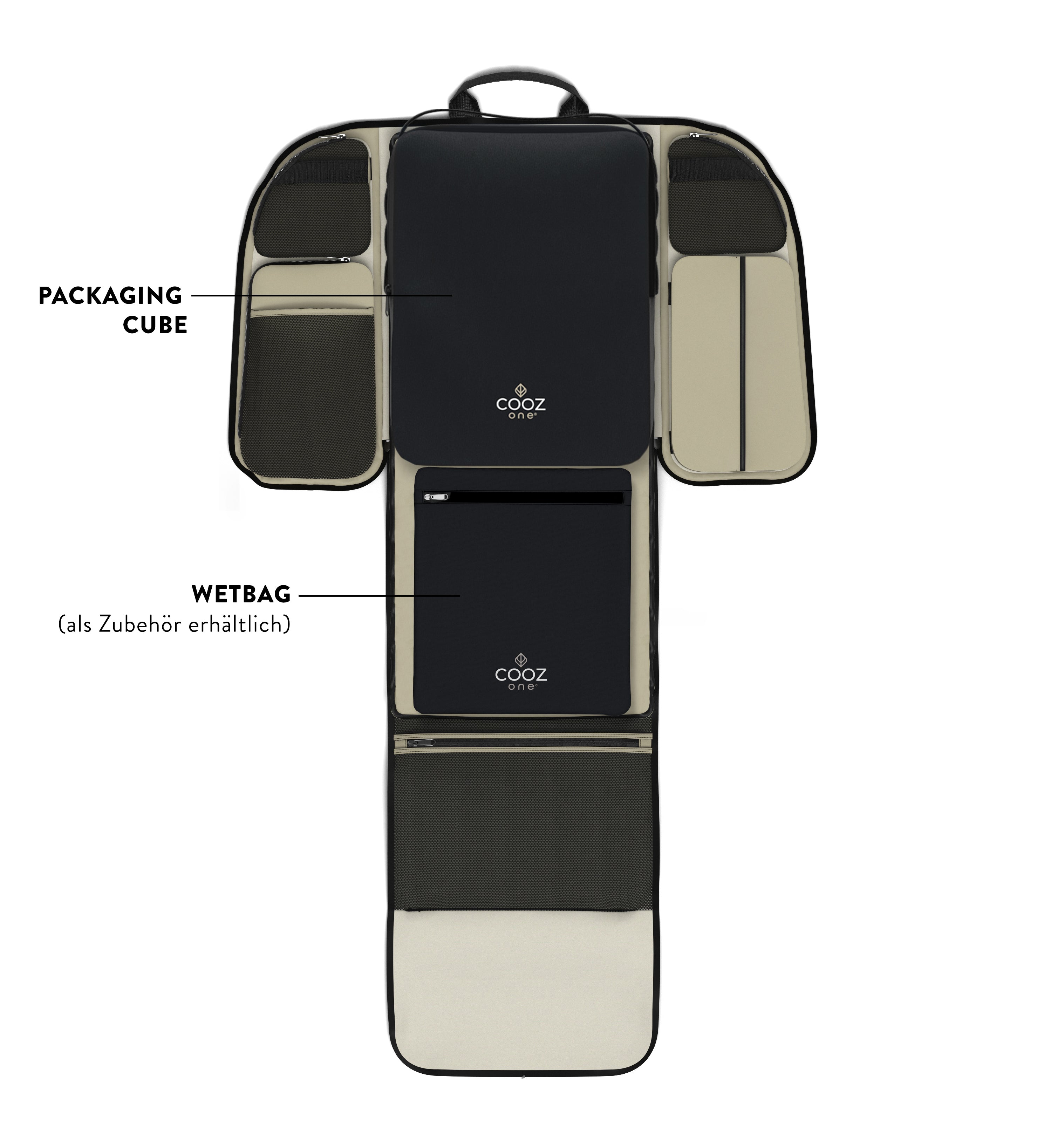 Nachhaltiger Wickelrucksack von COOZ one mit Organzierfunktion. Nachhaltig und fair produziert.