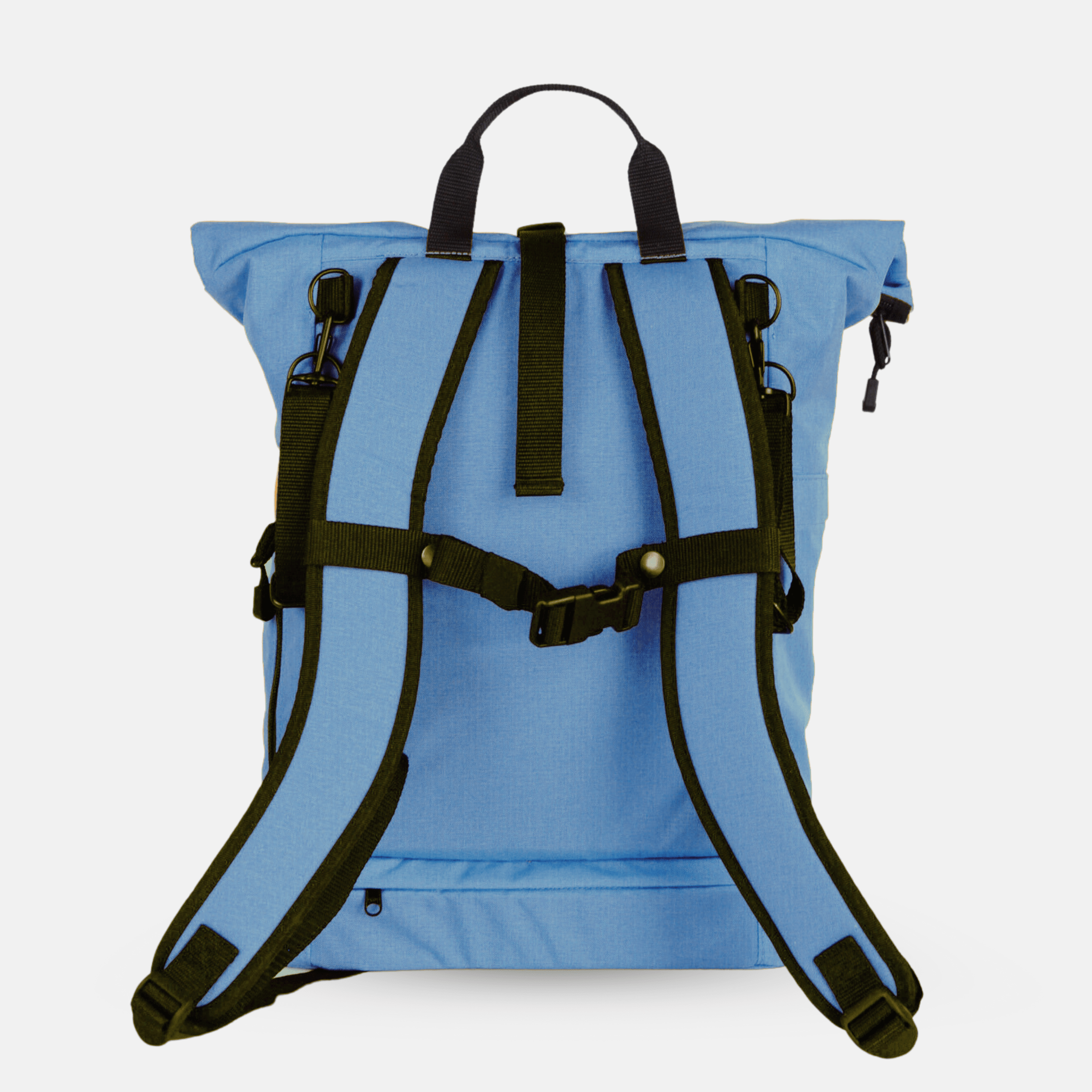 Blauer Familienrucksack von Anna und Oskar für Eltern. Langlebig, robust, waschbar und pflegeleicht. 