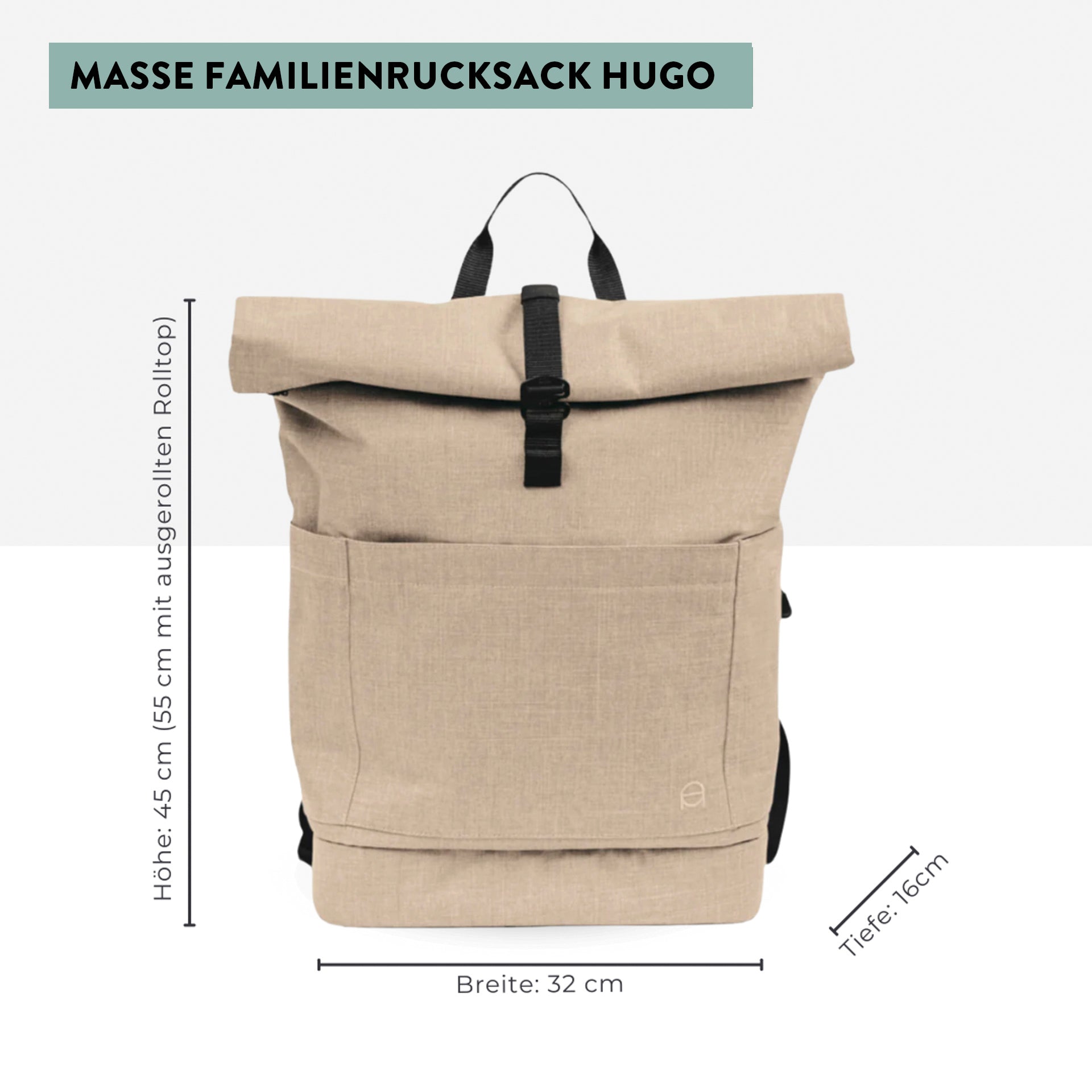 Diaper backpack Hugo - sand