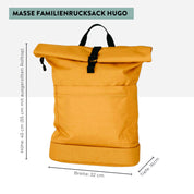 Diaper backpack Hugo - mustard