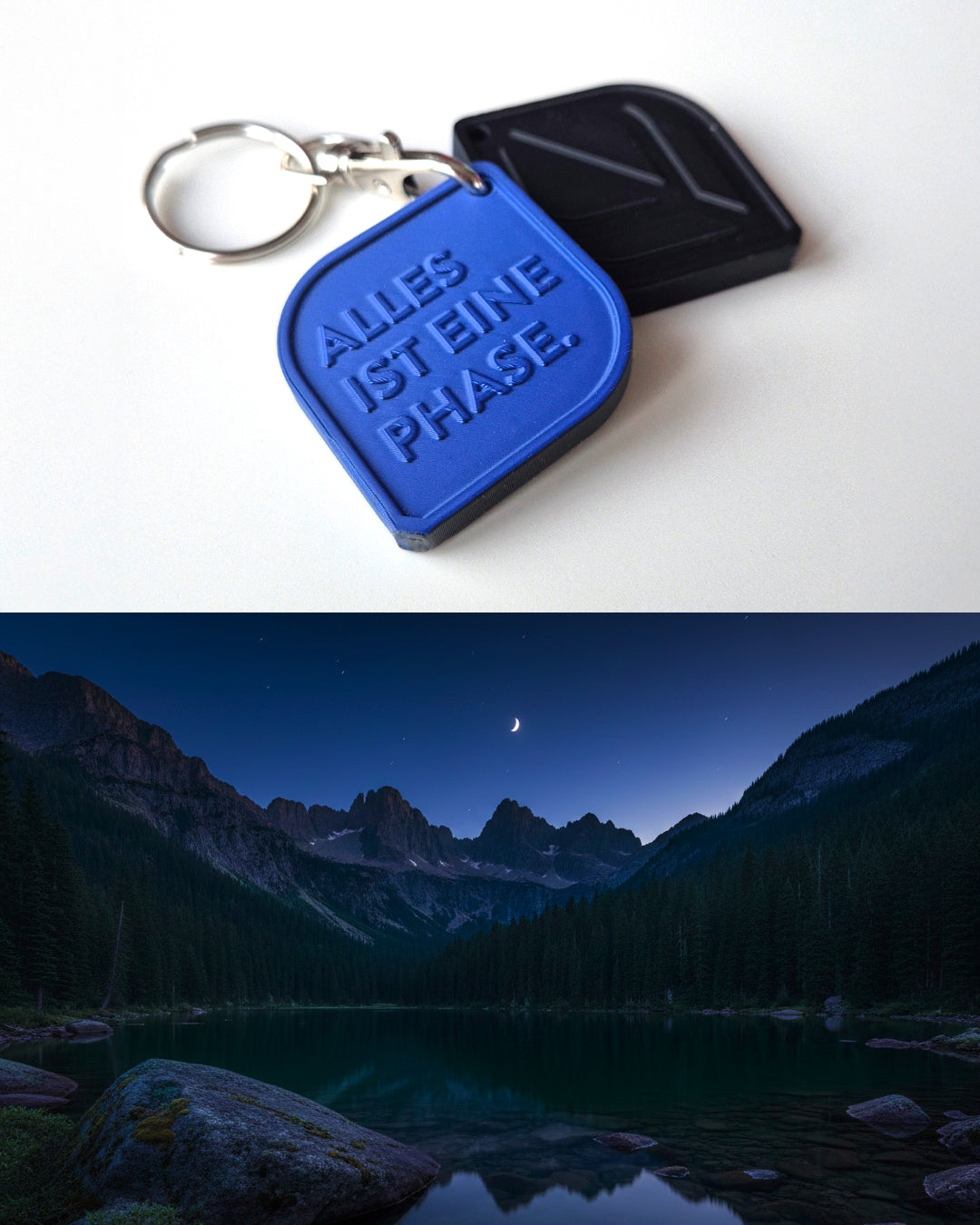 BAG-Charm / Schlüsselanhänger ALLES IST EINE PHASE